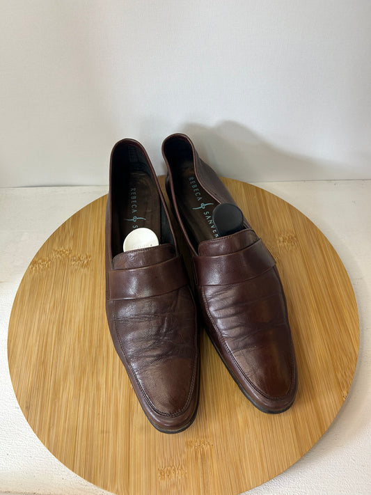 Vintage Slingback Schuhe Braun - Rebeca Sanver - Gr. 39