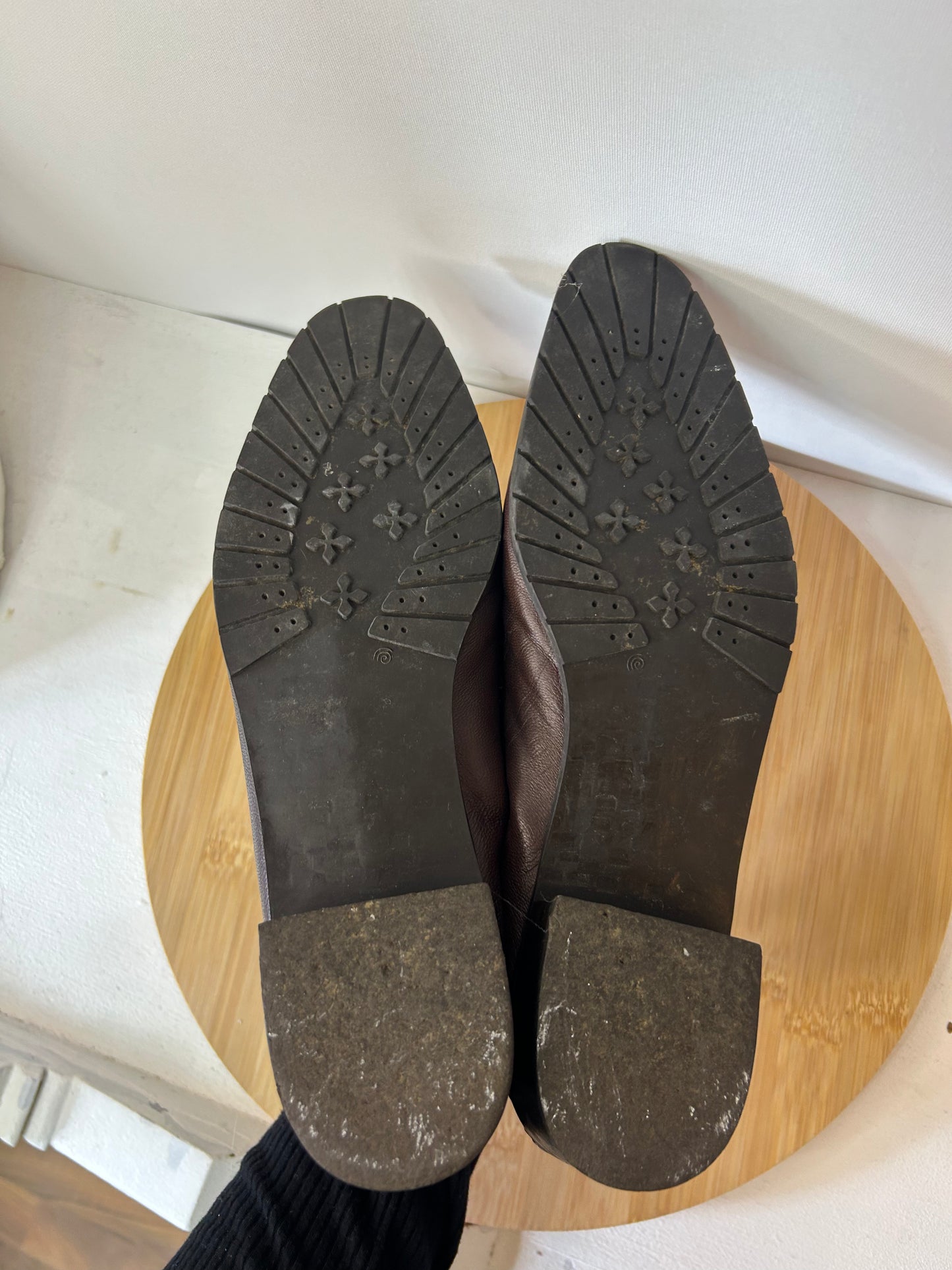 Vintage Slingback Schuhe Braun - Rebeca Sanver - Gr. 39