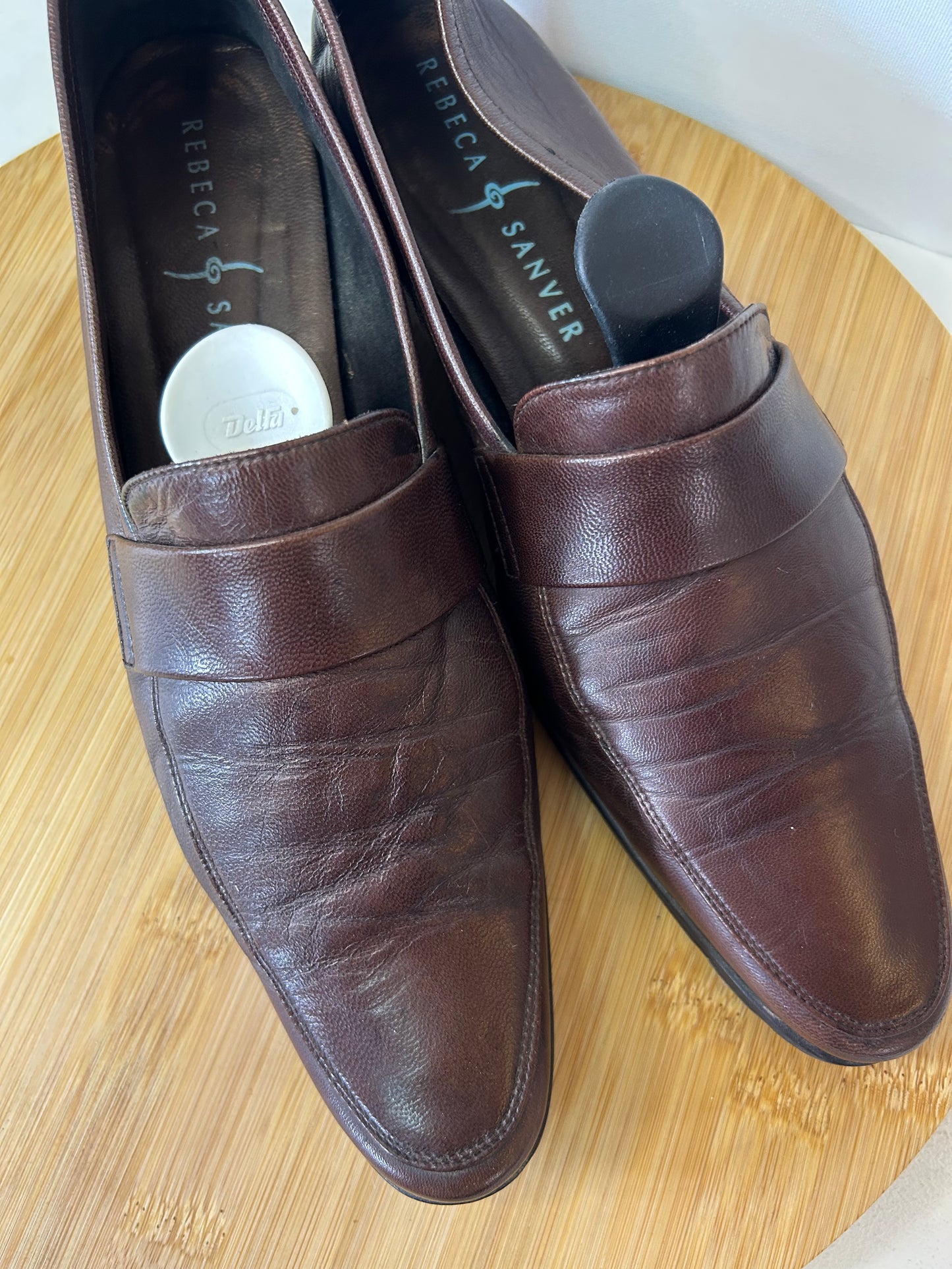 Vintage Slingback Schuhe Braun - Rebeca Sanver - Gr. 39