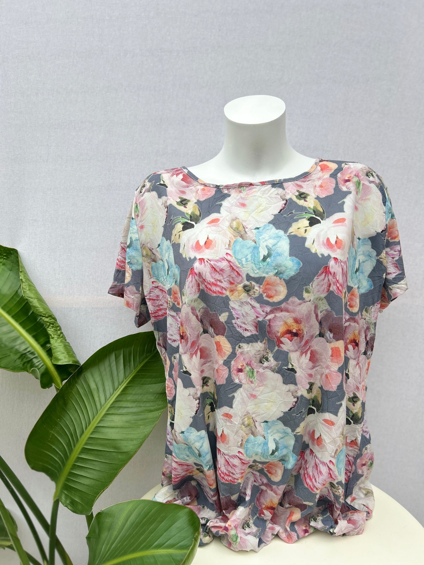 Kurzärmlige florale Bluse - Street One - L
