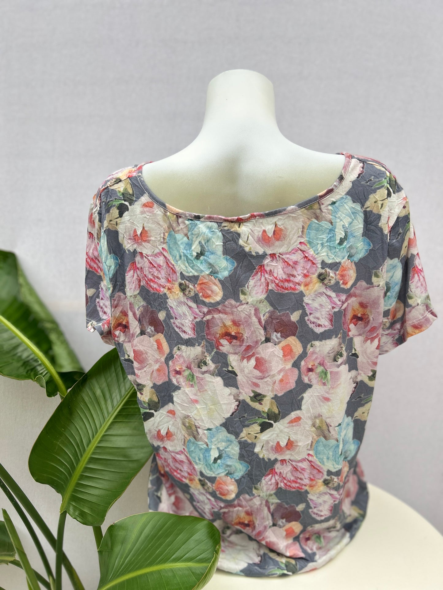 Kurzärmlige florale Bluse - Street One - L