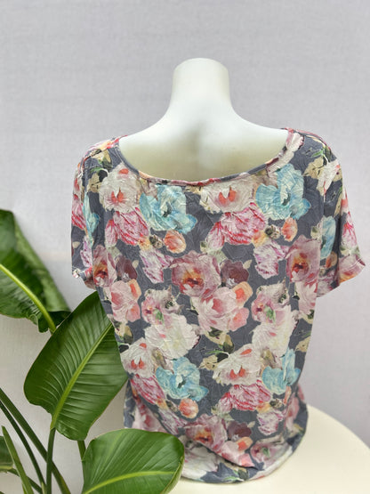 Kurzärmlige florale Bluse - Street One - L