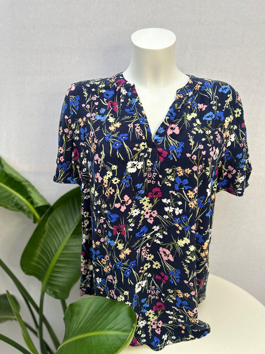 Kurzärmlige Blümchen Bluse - ESPRIT - Gr. M