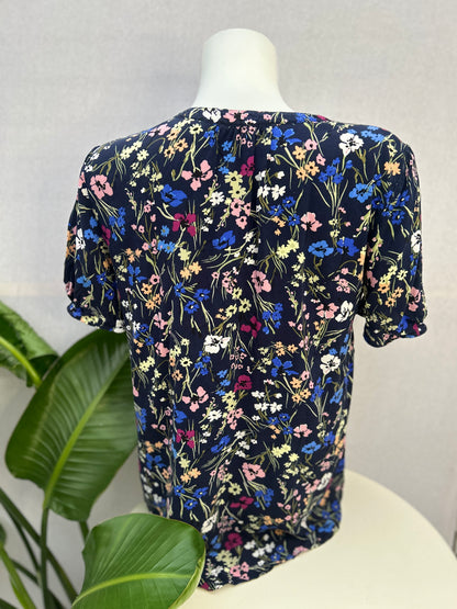 Kurzärmlige Blümchen Bluse - ESPRIT - Gr. M