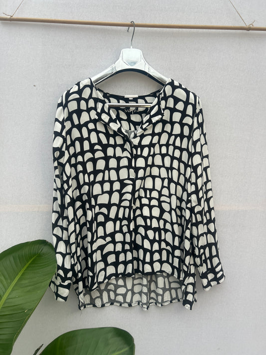 Langarm Bluse mit Muster - Street One - Gr. 46