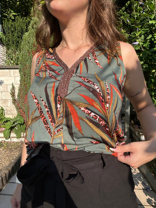 Florales ausgefallenes Top - LOLALIZA - Gr. S