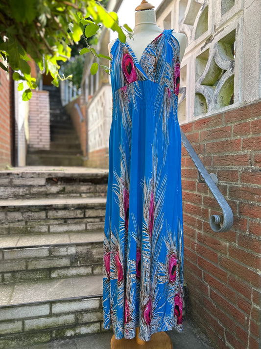 Pfauenfeder Kleid - Gr. S