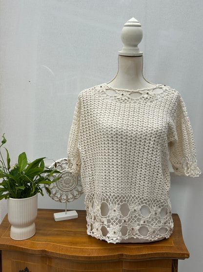 BOHO crochet shirt - size M/L