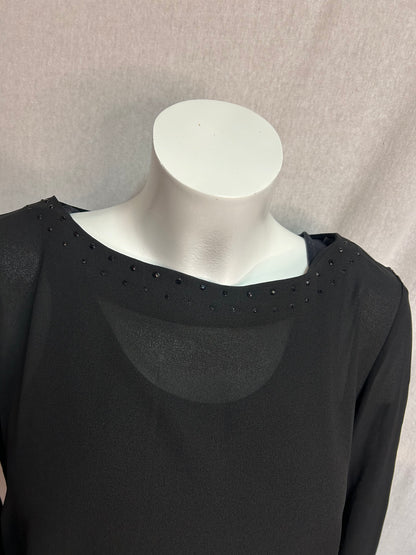 Schicke Bluse mit Glitzersteinen - S. Oliver SELECTION - Gr. L