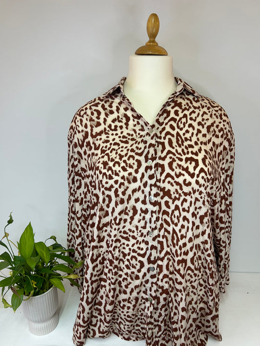 Lockere Animalprint Bluse - Monday Afternoon - Gr. 3XL