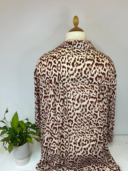 Lockere Animalprint Bluse - Monday Afternoon - Gr. 3XL
