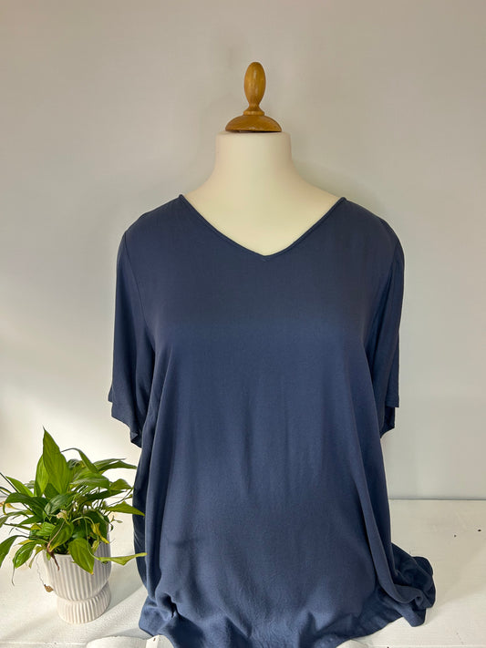Trendige kurzarm Bluse - Zizzi - Gr. XL