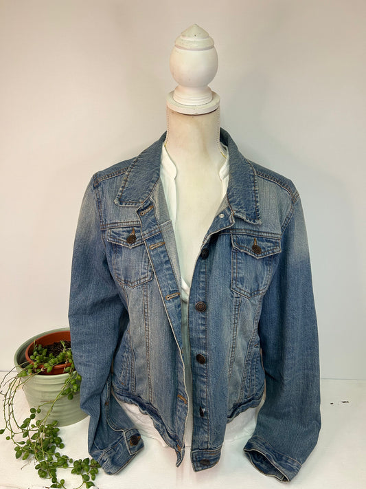 Schlichte Übergangsjacke - Denim & Co - Gr. XXL