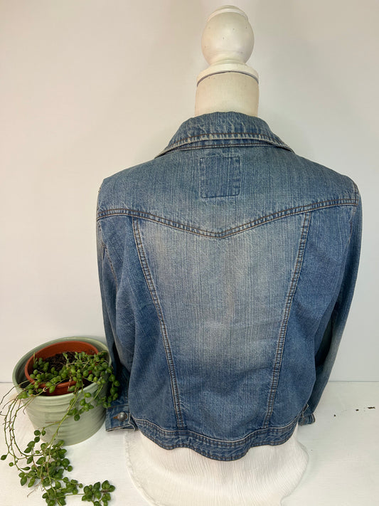 Schlichte Übergangsjacke - Denim & Co - Gr. XXL