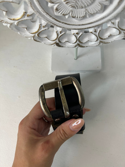 Breiter Echtleder Gürtel - 85cm