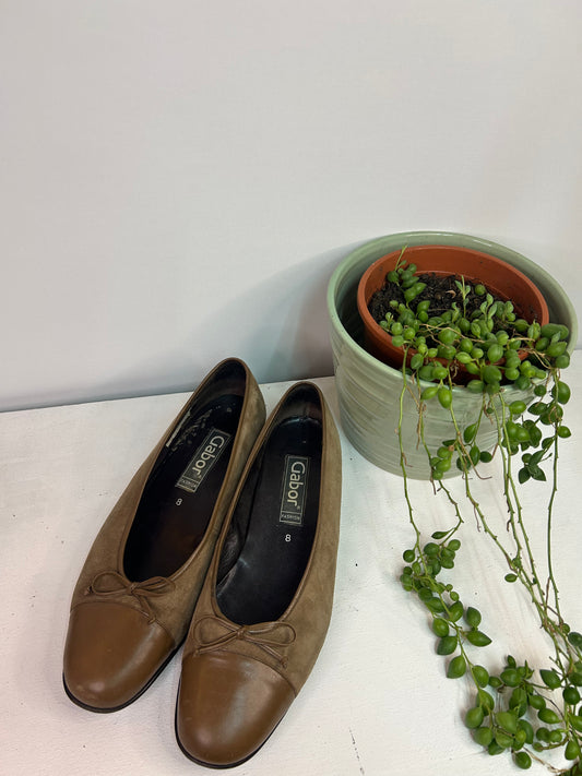 Braune Ballerina Schuhe - Gabor - Gr. 41
