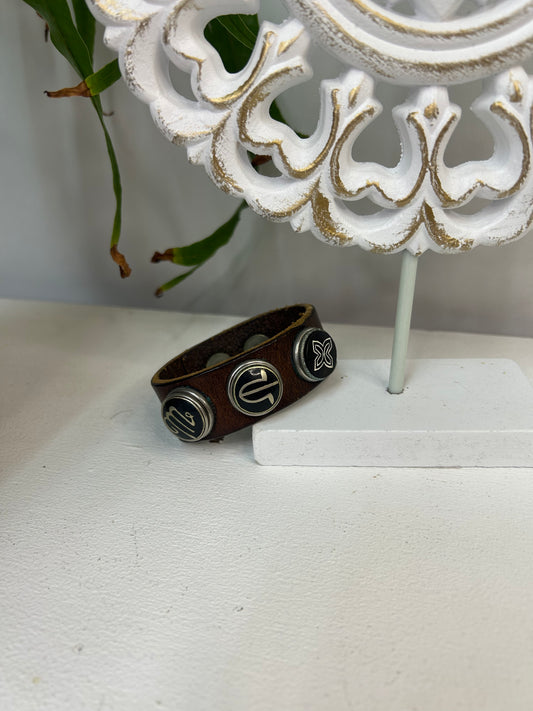 Noosa Lederarmband mit Chunks - Schmuck