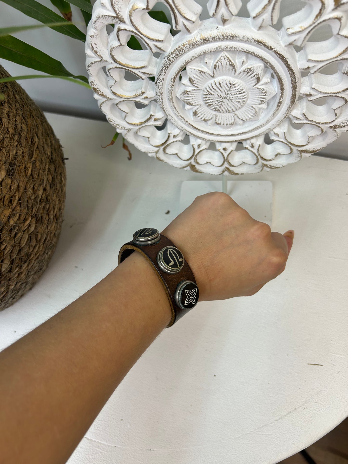 Noosa Lederarmband mit Chunks - Schmuck