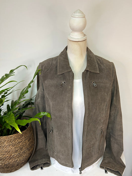 Echte Wildlederjacke - C&A - Gr. L