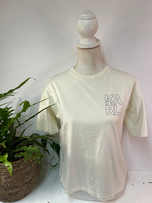 Hochwertiges Marken T-shirt - Karl Lagerfeld - Gr. S / M - NP: 99€ - Designer