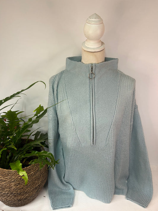 Pullover mit Reißverschluss Detail - everme - Gr. XXL