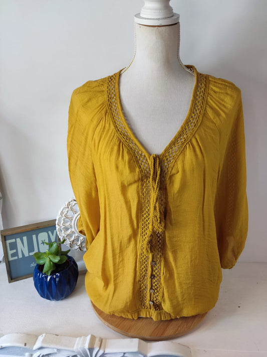 Tolles Sommershirt - APRICOT - Gr. S