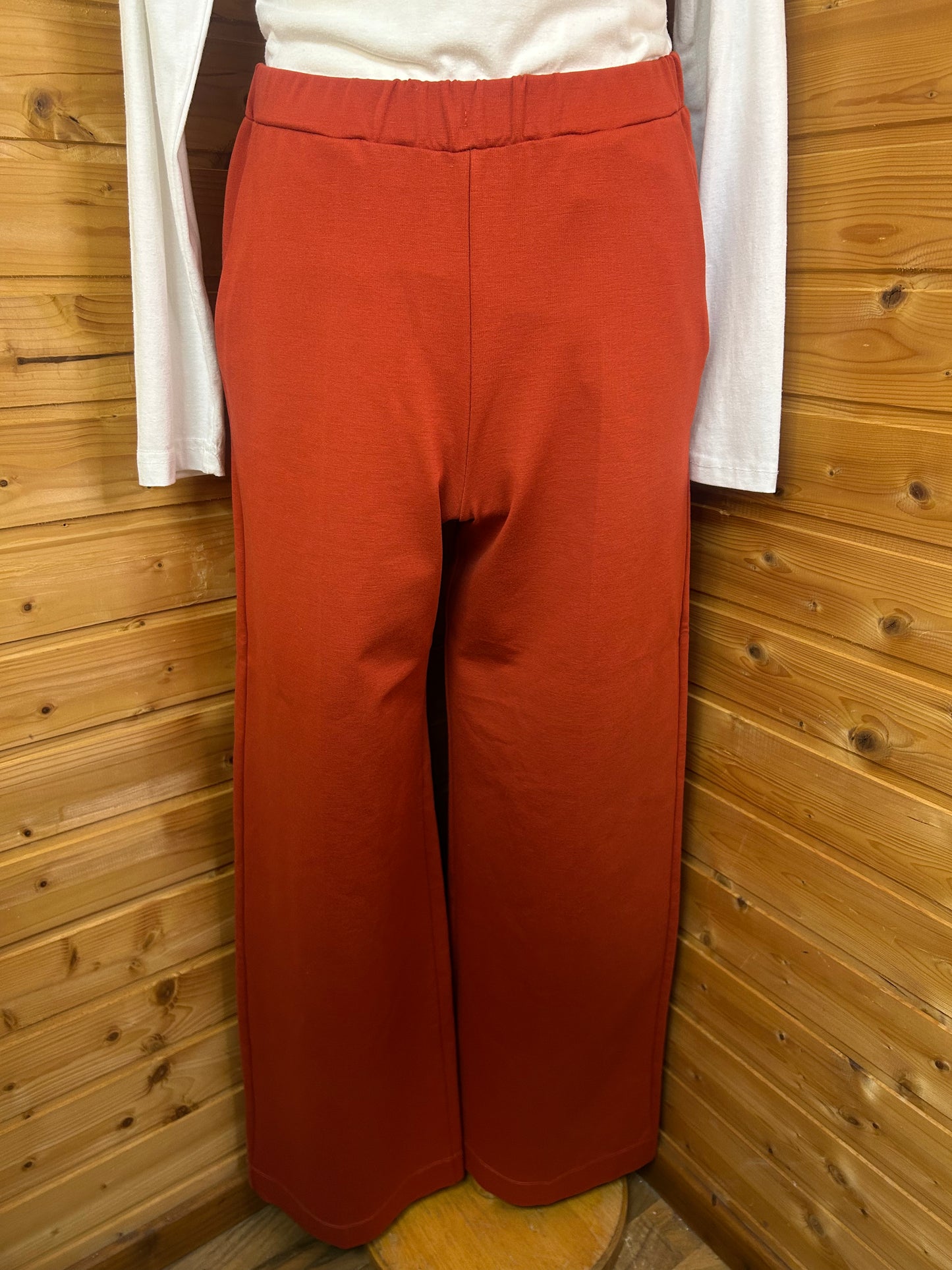 Dicke Stoffhose Rostbraun - Maria Bellentani - Gr. M / L - 38 / 40 - Designer