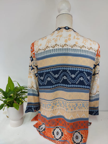 Musterbluse in frischen Farben Gr. XL
