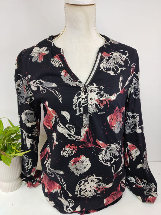 Florale edle Bluse BENOTTI - Gr. S/M