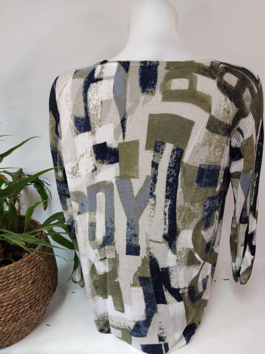 Ausgefallenes Sweatshirt RABE mit Glitzersteinen - Gr. 42