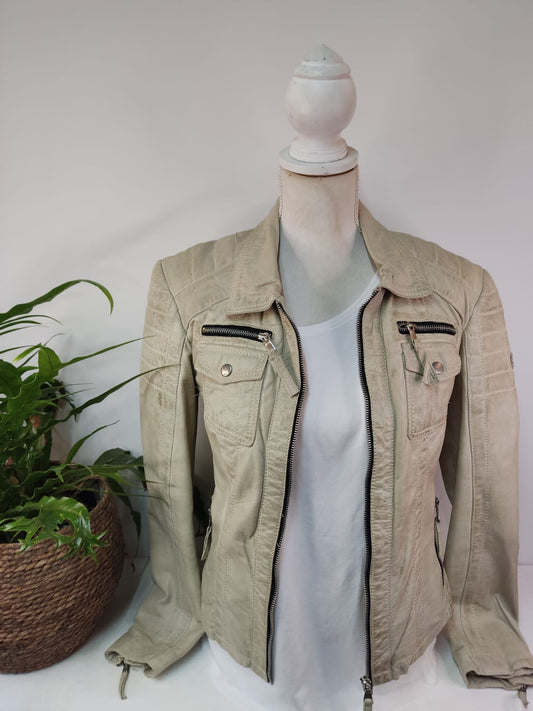 Sportliche Lederjacke PATAGO - Gr. 38