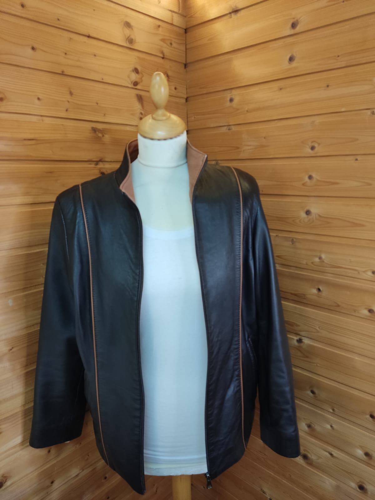 Butterweiche Lederjacke - Gr. 38