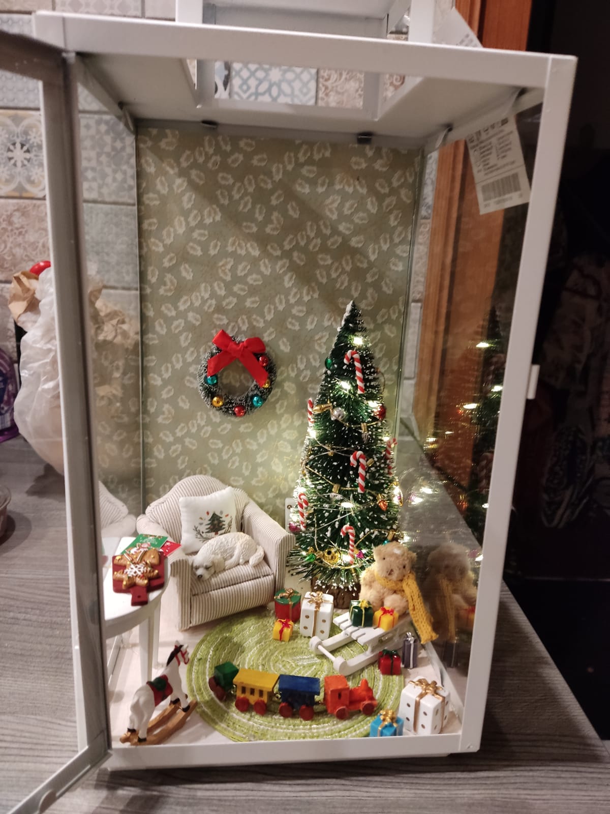 Es weihnachtet sehr- Dekolaterne im Puppenhausstil