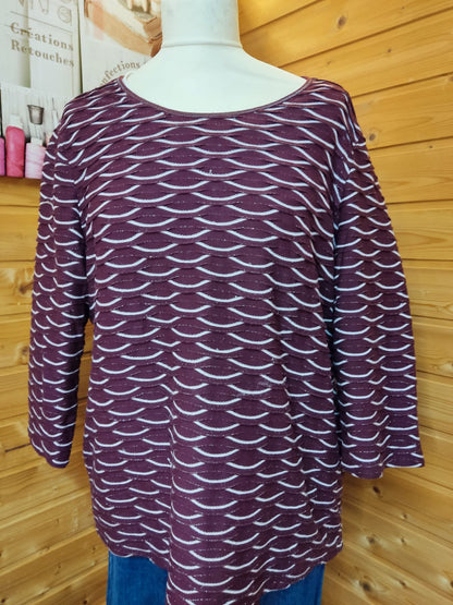 Schickes Glitzershirt mit 3/4 Arm - Gerry Weber - Gr. XXL / 44