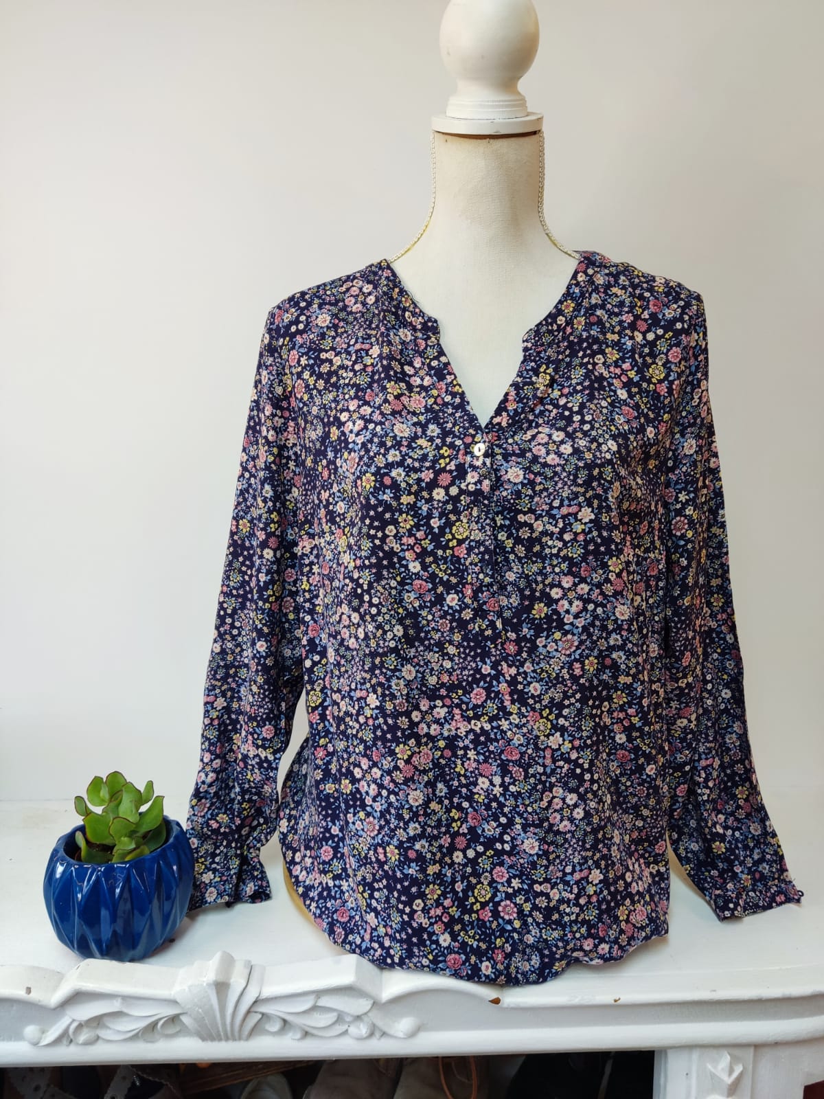 Florale Bluse- Christian Berg- Gr. 46
