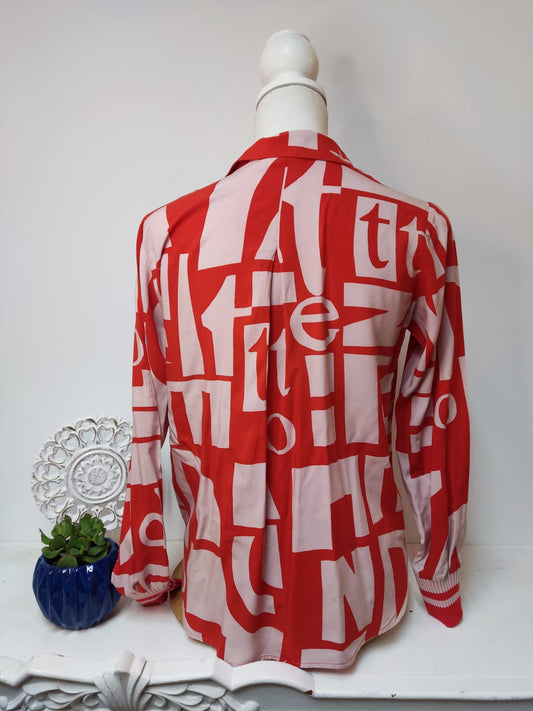 Schicke Musterbluse - Emily van den Bergh - Gr. S