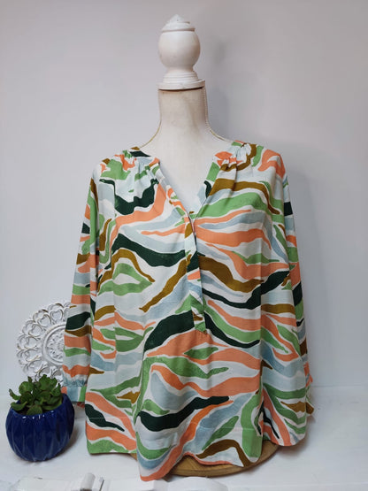 Farbenfrohe Bluse- TOM TAILOR- Gr. XXL