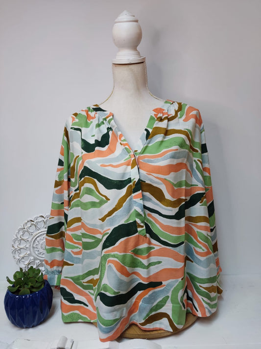 Farbenfrohe Bluse- TOM TAILOR- Gr. XXL