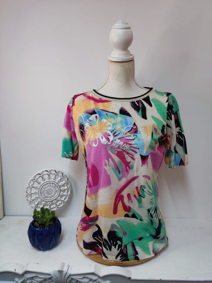 Sommerliches Shirt mit Glitzer