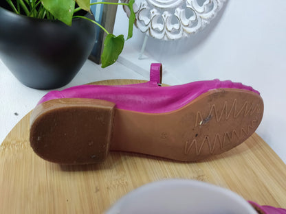 Pinke Mary-Jane-Ballerinas aus Leder - EVERBODY - Gr. 39 - Designer