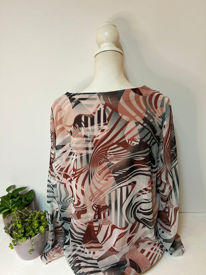 Außergewöhnliche Bluse mit floralem Muster - Gina Laura - Gr. 42 / 44