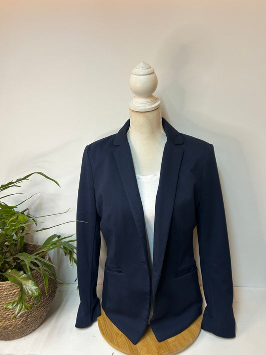 Damen Business Blazer Navy – Klassischer Schnitt, elegant - H&M - Gr. M / 38 - L / 40