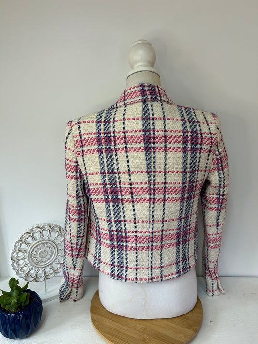 Farbenfroher Damen Blazer Pink / Blau - Zara - Gr. S / 36 - M / 38