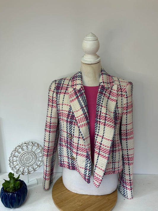 Farbenfroher Damen Blazer Pink / Blau - Zara - Gr. S / 36 - M / 38