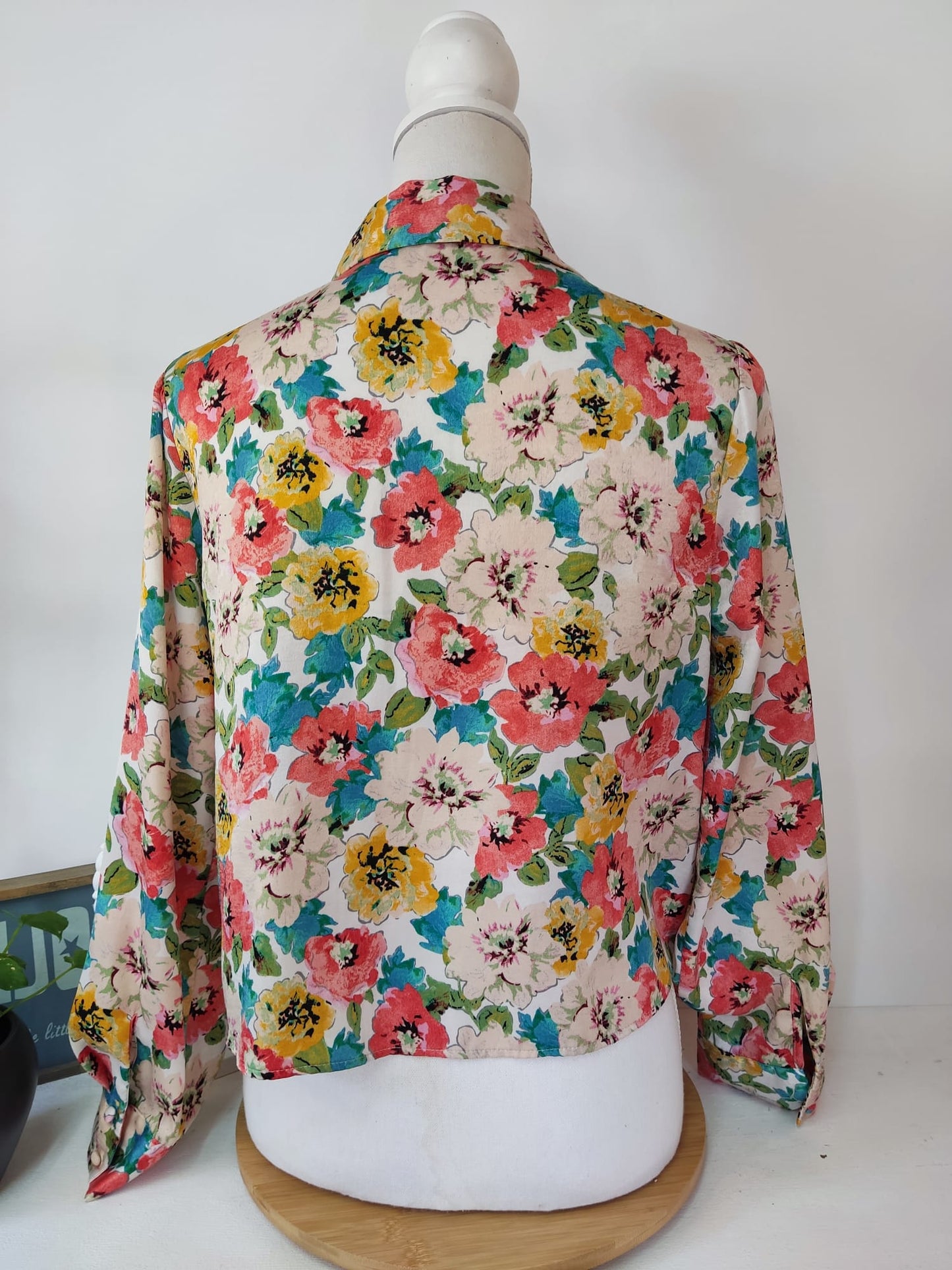 Florale Damen Bluse Bunt - Zara - Gr. M / 38