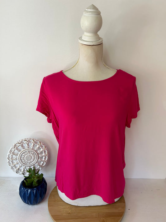Schlichte Damenbluse in kräftigem Pink - ONLY - Gr. S / 36 - M / 38