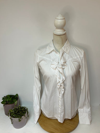 Schicke Damenbluse mit Rüschen - Yessica C&A - Gr. M / 38