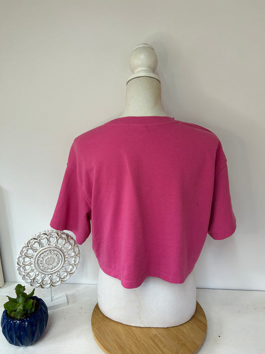 Damen Crop T-shirt Pink - ONLY - Gr. S - L