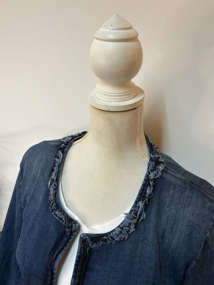 Damen DENIM Blazer / Jacke mit Franssen - Closed Original - Gr. L / 40