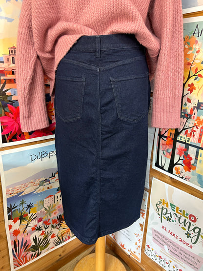 Damen DENIM Rock mit Schlitz dunkelblau - C&A - Gr. M / 38